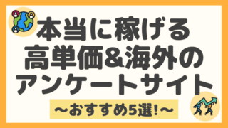 【圧倒的高単価】おすすめの海外アンケートサイトBEST５！単価の高いアンケートで効率的に稼ぐ！