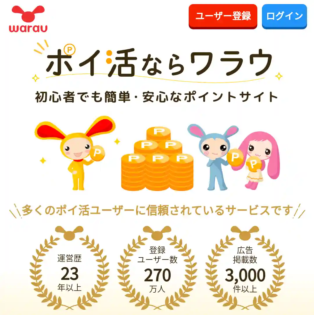 【概要】ポイ活サイト「ワラウ」とは？